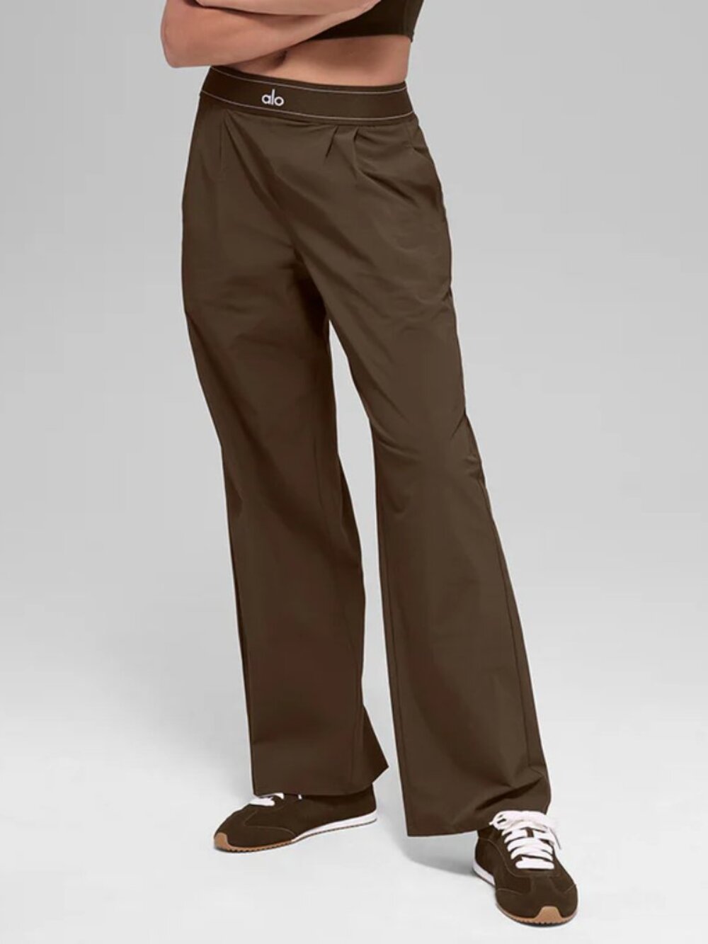 ALO Yoga NWT☕Espresso Brown Suit Up Trouser 30" Inseam - Picture 9 of 9
